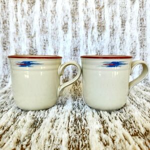 Vintage Noritake Japan Stoneware #8675 "Raindance" Santa Fe Southwestern Mugs